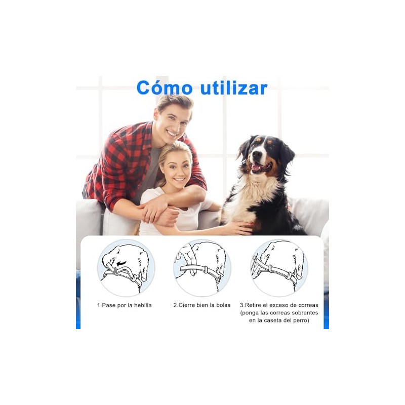 2Pcs Collares para Perros, Collar Impermeable, Cuello Ajustable (27.5in/70cm)