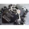 Heart-shaped love padlock that can be engraved with the text