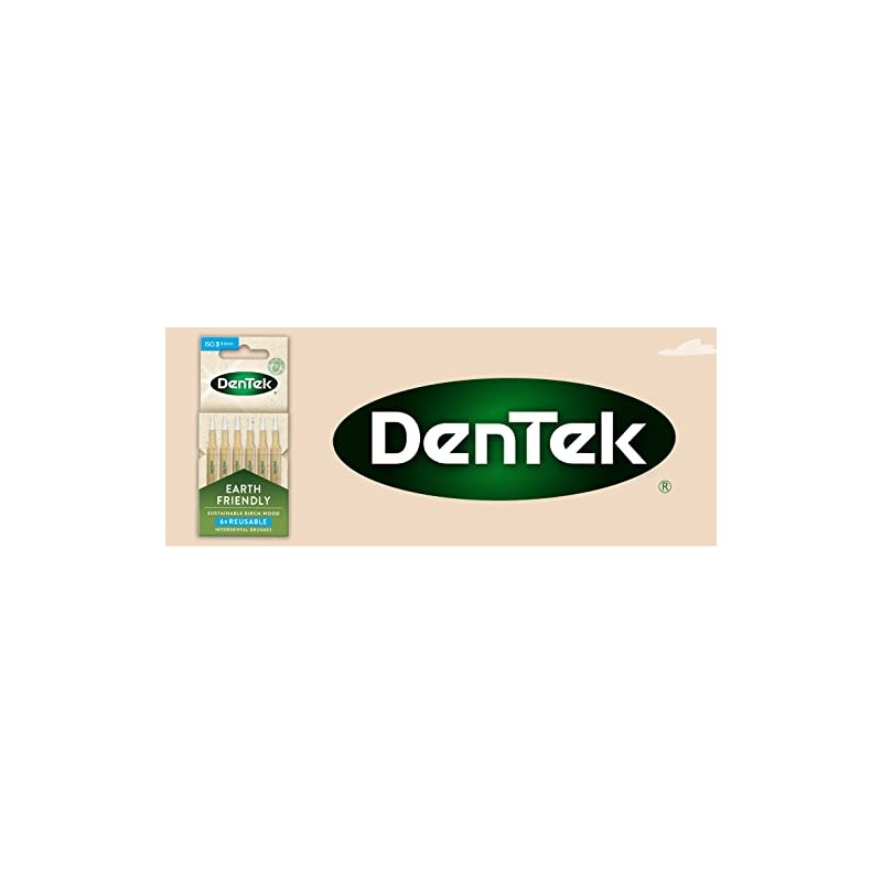 DenTek Earth Friendly Birch Wood Interdental Brushes ISO3/0.6mm - 6