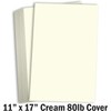 Hamilco Cream Cardstock 11x17 Paper Heavy Weight 80 lb Cover