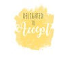 Wedding Acceptance Card - Delighted To Accept