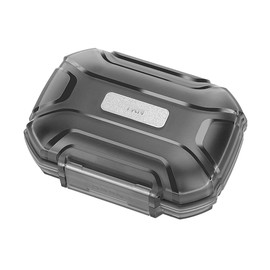 FEDAI MAG Resin Hard Storage Box Multifunction Protective Case for Earphone, Earbud, in-Ear Monitor Eartip(Transparent Black)