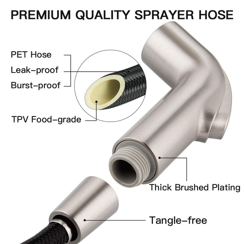 Houtingmann Kitchen Side Sprayer with Hose and Holder - Sprayer