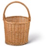 Hand Basket Round Brown Ø 32 cm x h 25/44