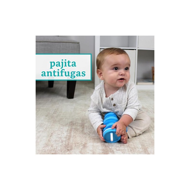 Infantino My 1st Tumbler, taza de silicona para beber con