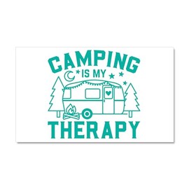 CafePress Camping is My Therapy Car Magnet, 20"x 12" Magnetic Door Display
