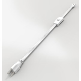 Leetdud Replacement Power Cord for Air Kit Pro Under Cabinet Lighting, 5.9 Ft Input Cable with On/Off Switch Compatible Supply Cord