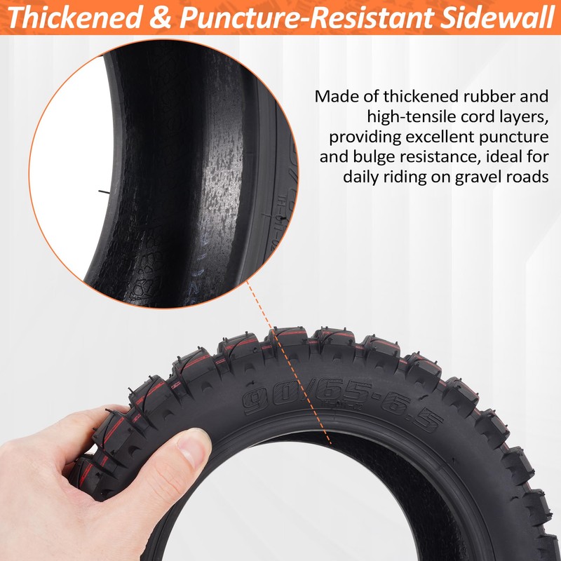 90/65-6.5 Tubeless Tire Dualtron Thunder Kaabo Wolf Warrior Scooter 2-Pack