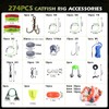 Goture Catfish Rig Making Kit,274pcs Catfishing Tackle with Luminous Fishing