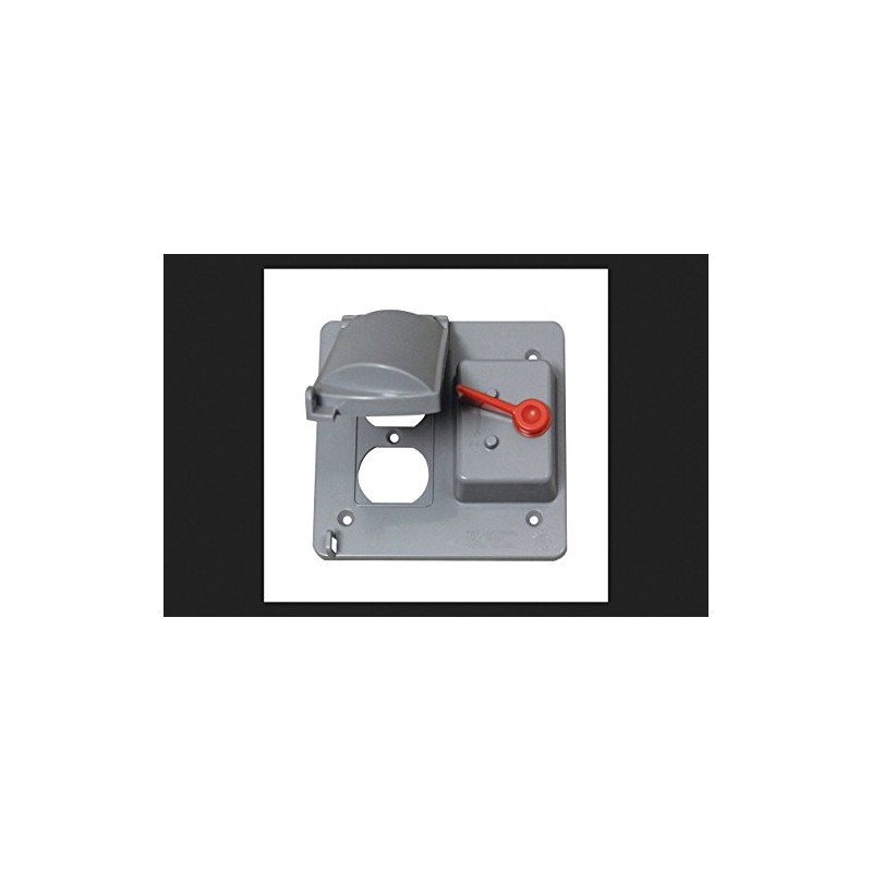 Sigma Electric Square Plastic 2 Gang Combo Box Cover for