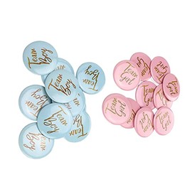 Pack of 60 Gender Reveal Button Team Boy and Team Girl Button Baby Shower Pinback Boy Girl Button Pins for Baby Shower Party Supplies