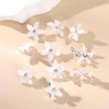 WUSJCOF White Flower Hair Clips Pack of 10 - Hair
