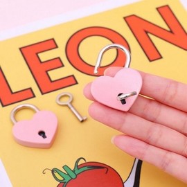 Pink Heart Padlock 052420DC 5ea