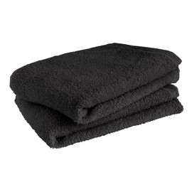 Senshu Towel, Made in Japan, Face Towels, 34.7 oz (260 Monme), 11 Colors, Set of 2, 100% Cotton, Commercial, Black, Instant Absorption, Quick Drying, Lightweight, Thin, Durable, Solid Color