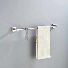 Brushed Nickel Bathroom Hardware Set 4 Pieces,Bathroom Accessories Set Stainless Steel Wall Mounted, Hand Towel Bar, Towel Ring, Robe Towel Hooks,Toilet Paper Holder,Towel Bar Set, 23.6 Inch…