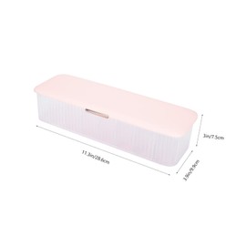 Operitacx Multi Grid Cable Organizer Storage Box Pink Cord Container for Tidy Charging Cable Management for Desk Office Living Room Study Room Use