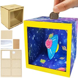 Tanotsuku Trick Money Bank Make Wood Money Disappear, Craft Kit, Elementary School Students, Summer Vacation, Free Research, Fun, Idea, Wood, Free-of-Art Crafts, Children, Educational Toys, Crafts