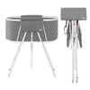 VEVOR Foldable Dog Bathtub Elevated Grey Shower Station for Small