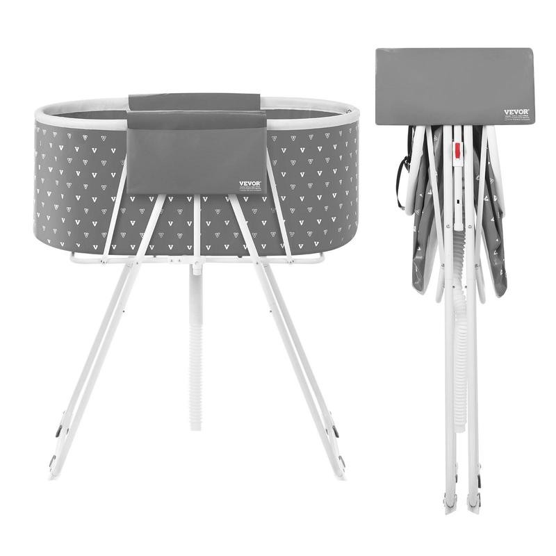 VEVOR Foldable Dog Bathtub Elevated Grey Shower Station for Small