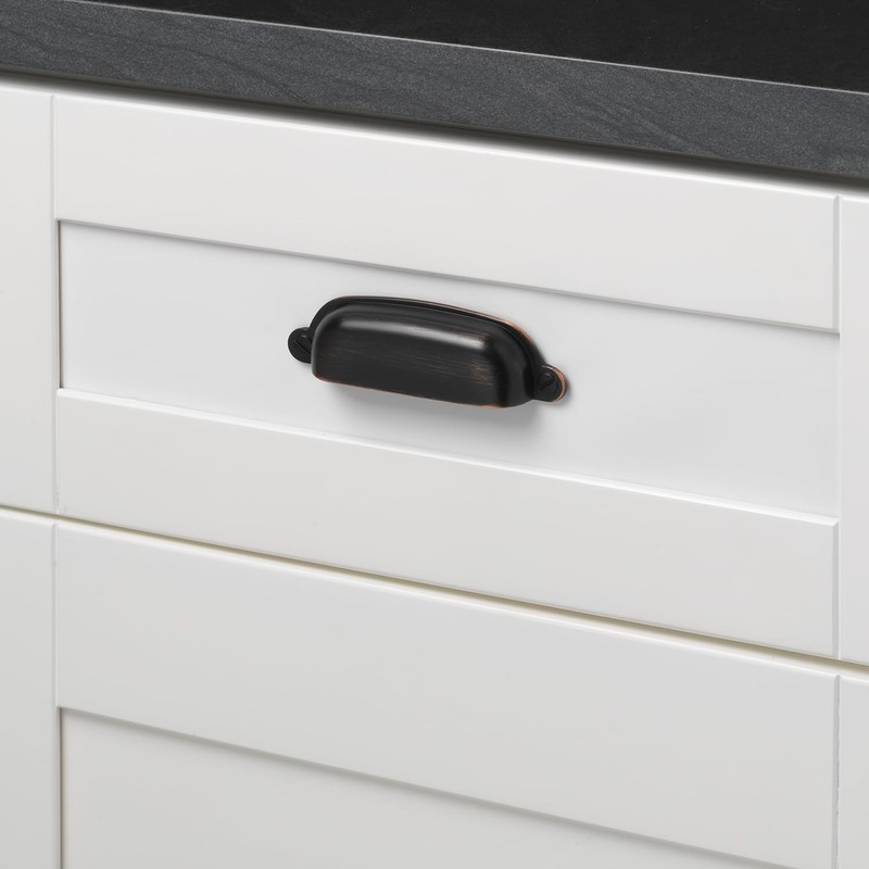GlideRite 3-1/2 Inch Center-to-Center Classic Bin Pull Cabinet Hardware, 4767