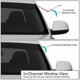 EOS Visors For 09-14 Ford F-150 Regular Cab IN-CHANNEL Side Window Rain Guard