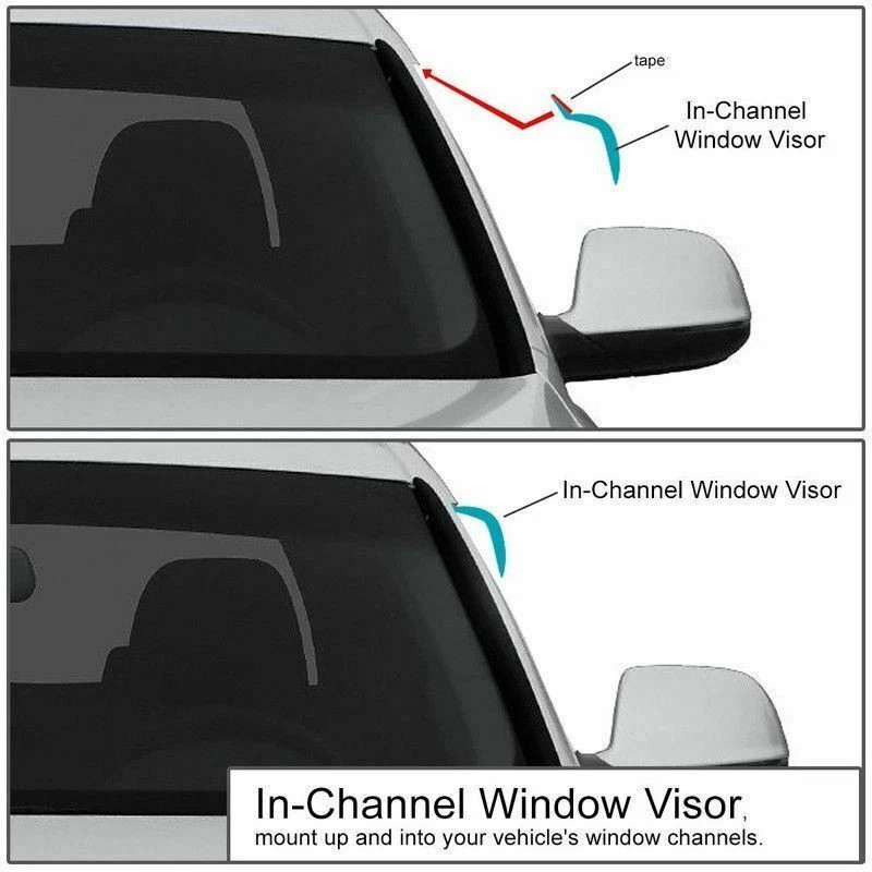 EOS Visors For 09-14 Ford F-150 Regular Cab IN-CHANNEL Side