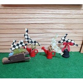 Miniature Dollhouse Furniture  Mackenzi bunnies 1 inch scale