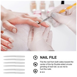 Beavorty 6Pcs metal nail file manicure file baby nail file pedicure file toenail buffer glass nail file buffing block double side nail file cuticle buffer sander shine Stainless steel
