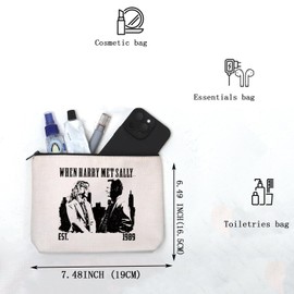 MAOFAED Movie Inspired Gift, Movie Lover Gift, Vintage 80s Movie Makeup Bag for Women, Wife, Girlfriend (est1989CA)