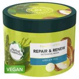 Herbal Essences Argan Oil Hair Mask, Hair Treatment with Argan Oil, 450 ml Repair & Renew, for Dry Damaged Hair, Cruelty-Free and Vegan