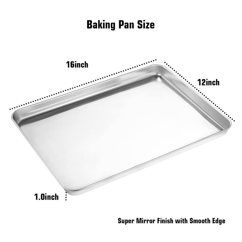 Wildone Baking Sheet & Rack Set [2 Sheets + 2