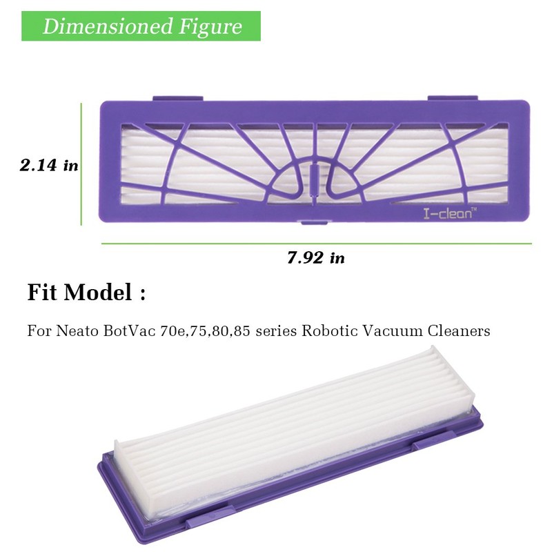 I-clean 16-pack Filters Accessories for all Neato Botvac Robotics 70e