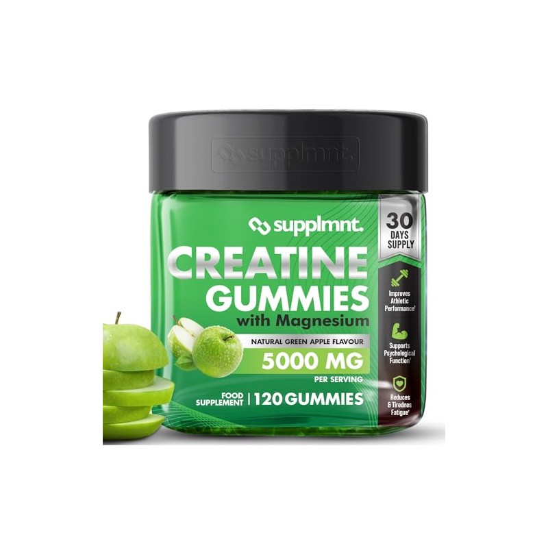 Supplmnt. Creatine Gummies 5000mg 120ct Max Strength for Men and