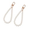 ccHuDE 4 Pcs Faux Pearl Keychain Straps Beaded Keyring Lanyard