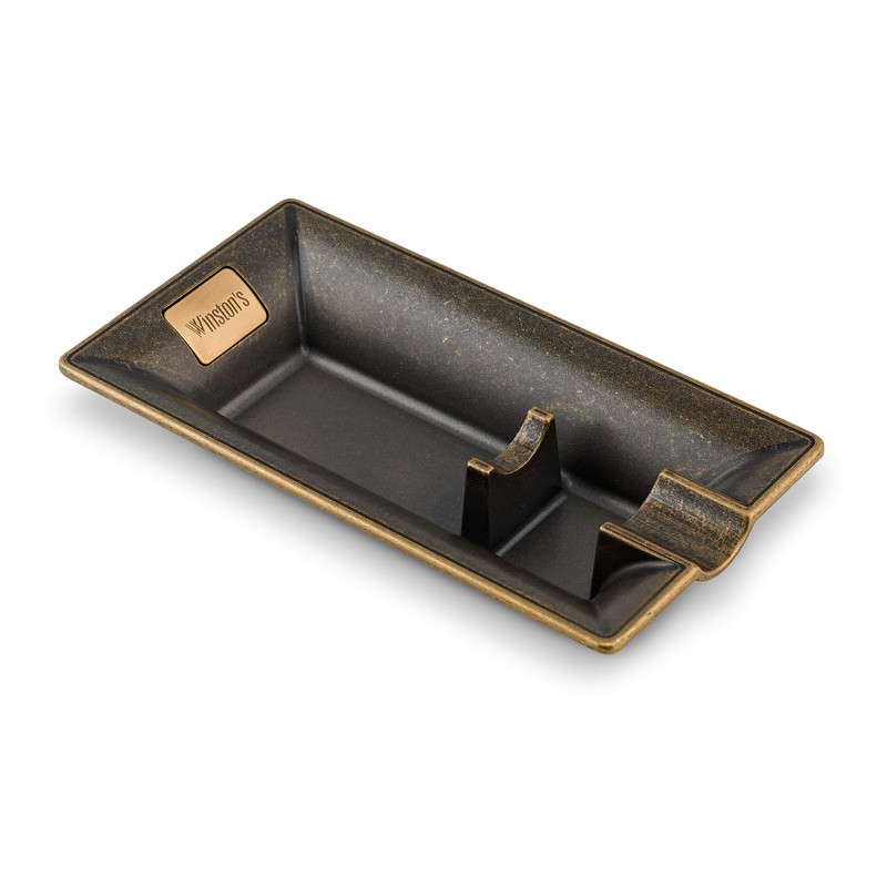 Winston's the Churchill Antique Bronze Cigar Ashtray, Durable with Cigar