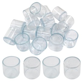 Auvotuis 22mm/0.87 Inch Silicone Chair Leg Tips, 40Pcs Rubber feet for Furniture, Clear Folding Chair Leg Caps, Chair Leg Protectors for Hardwood Floors, Anti-Slip,Anti-Scratch & No Noise