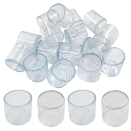 Auvotuis 22mm/0.87 Inch Silicone Chair Leg Tips, 40Pcs Rubber feet for Furniture, Clear Folding Chair Leg Caps, Chair Leg Protectors for Hardwood Floors, Anti-Slip,Anti-Scratch & No Noise