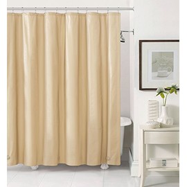 Victoria Classics PV0-LIN-7272-EL-BE Peva Shower Liner 72", 10 Gauge with Magnets And Grommets-Beige
