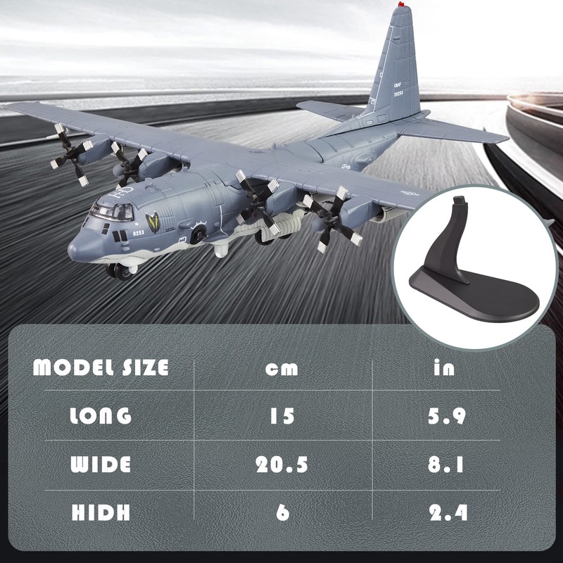 HANGOU 1/200 AC-130u Fighter Attack Plane Metal Fighter Military Model