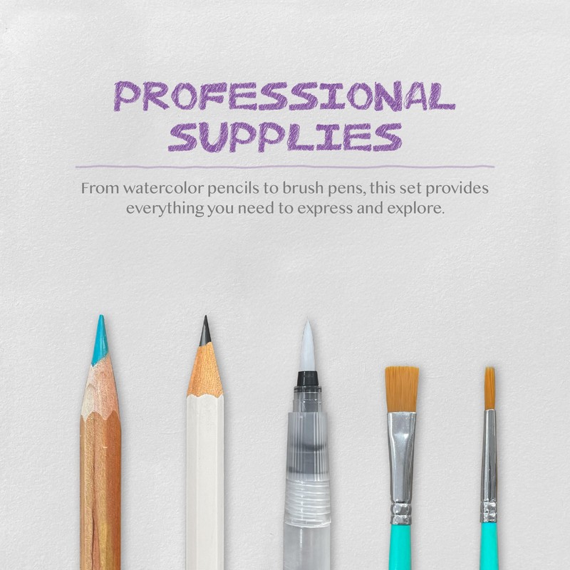 COLOUR BLOCK Watercolor Pencil Travel Art Set I 34pc Professional
