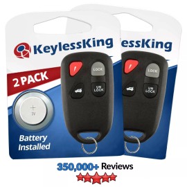 KeylessKing* 2 Keyless Entry Remote Car Key Fob Control for 2003 2004 2005 Mazda 6 KPU41805