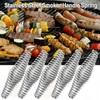 Ghzchuang 5Pcs Stainless Steel BBQ Spring Handle,4.33 Inch Long Heavy
