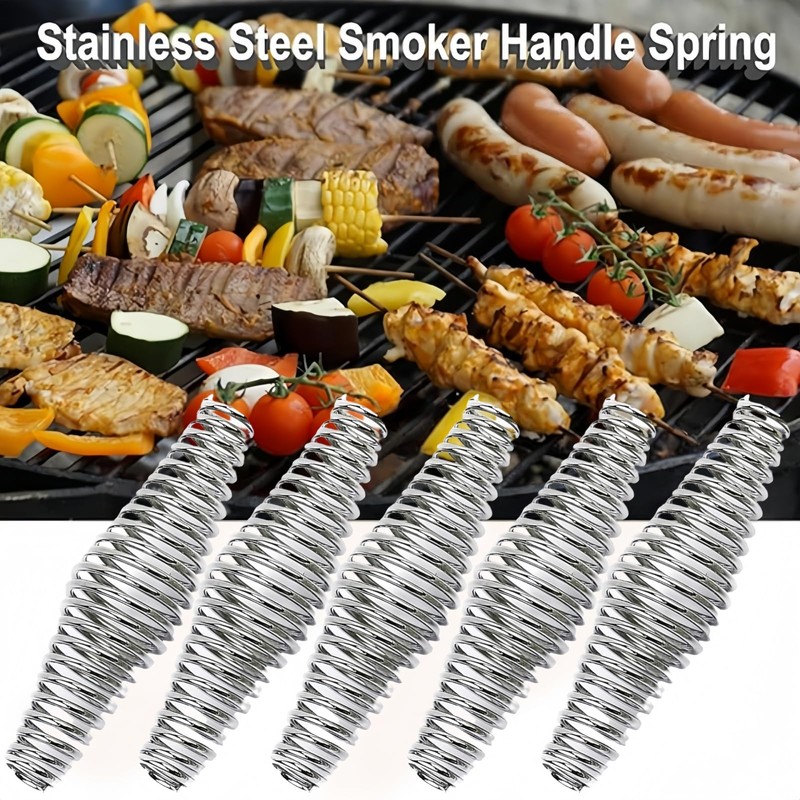 Ghzchuang 5Pcs Stainless Steel BBQ Spring Handle,4.33 Inch Long Heavy