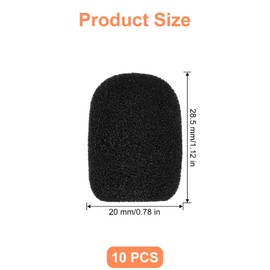 LICQIC 10 Pcs Headset Microphone Foam Cover, Mini Windscreens Sponge, Foam Microphone Windscreen for Headset or Lavalier Microphone