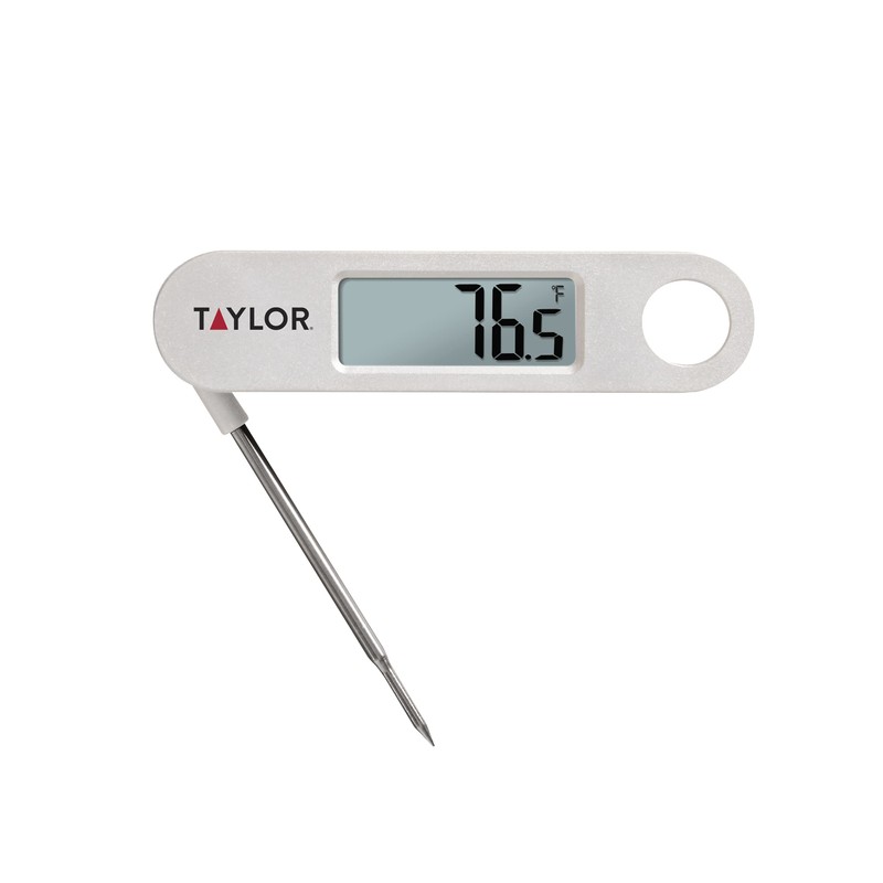 Taylor Folding Stem Display Food Instant Read Digital Thermometer, 0.7