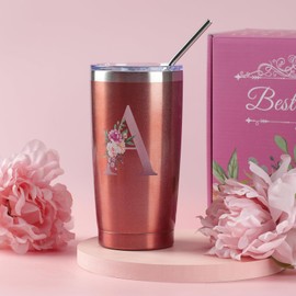 Birthday Gifts Set for Women Mom Bridesmaids Wife Unique Mother's Day Bath Gift Set Box Initial Letter Relaxing Wedding Spa Gifts Idea for Women Her Friend Grandma Sister Christmas gifts (A)