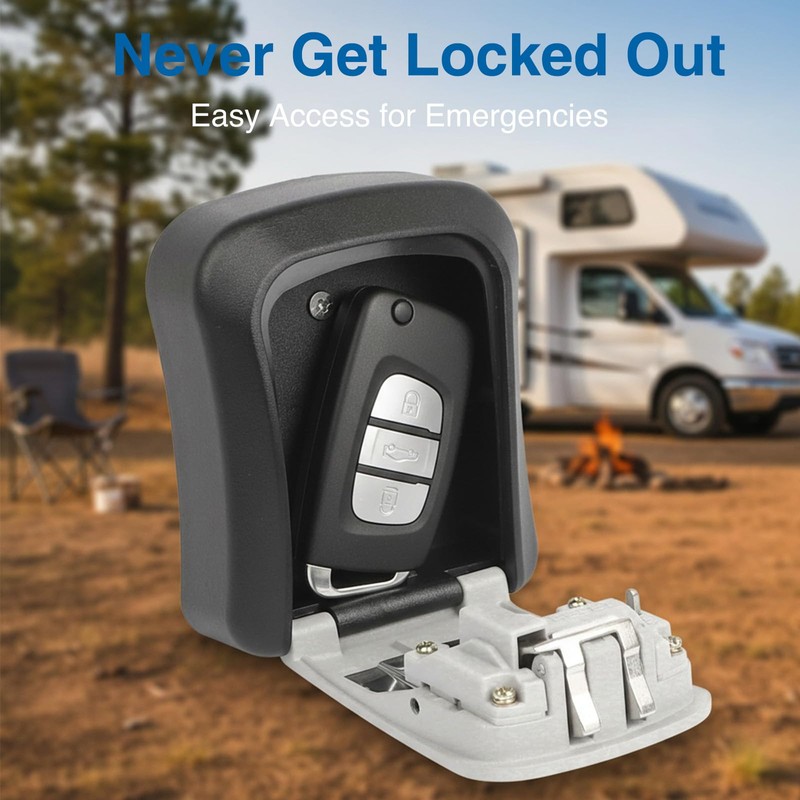 Magnetic Key Box for Under Car, Waterproof Combination Lock Box