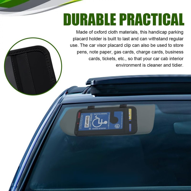 Handicap Placard Holder for Auto, Disabled Parking Permit Sign Protector