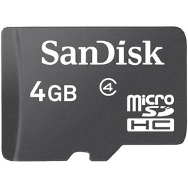 SanDisk SDSDQ-004G-A11M MicroSDHC 4GB Card (Black)
