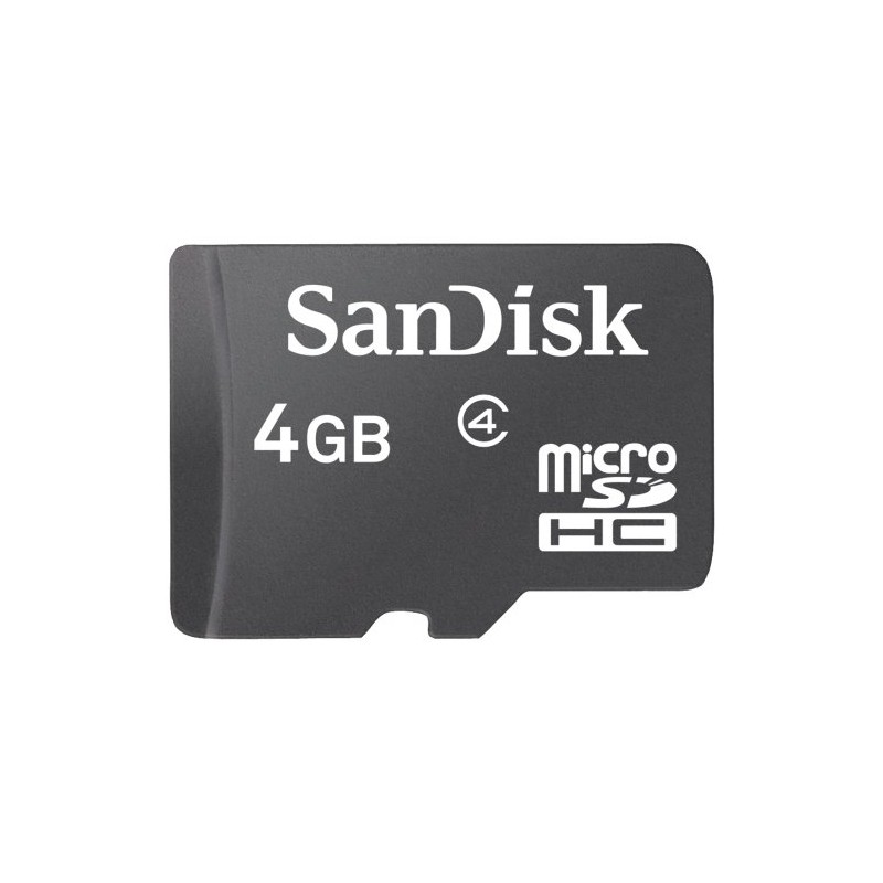 SanDisk SDSDQ-004G-A11M MicroSDHC 4GB Card (Black)
